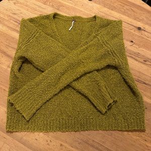 Green Free People sweater